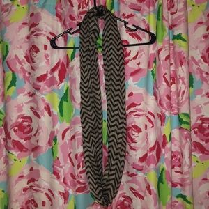 Brown/Cream & Black Chevron Scarf.